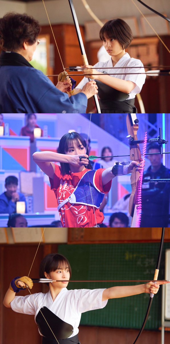 広瀬すず #弓道アーチェリー こんなに弓を射る姿が美しいの😍🤩😻 最高