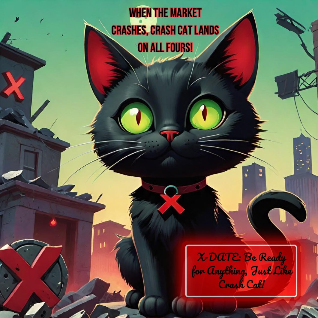 NitroScott's tweet photo. Crash Cat, the only fuzzy friend you need for xdate! Remember when the market crashes, crash cat lands on all fours. Your official xdate mascot!
#xdate #governmentshutdown #debtceiling #ElonMusk #CrashCat https://t.co/ejvb33KRqt