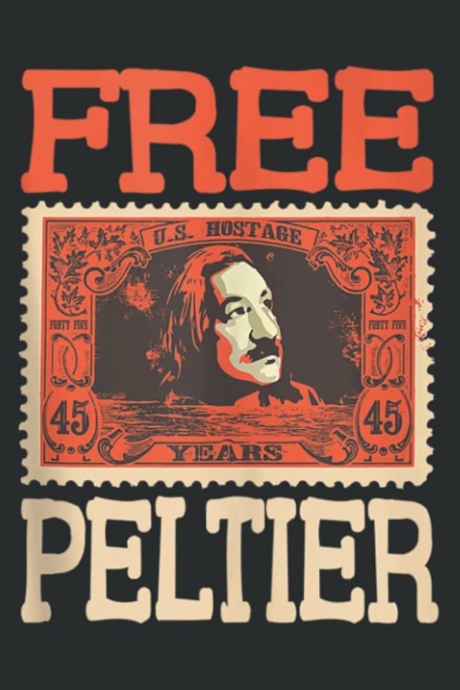 Michell45064244's tweet photo. There has been no evidence to prove that #LeonardPeltier committed the crimes resulting in the death of two FBI Agents. We ask @POTUS to grant #ExecutiveClemency and allow Leonard Peltier to be free! He is 80 Years old & in poor health. He has an aortic aneurysm, which will be deadly if it ruptures. He has heart issues & diabetes. He's been blind in one eye, from a stroke. President Biden, please show some mercy!! https://t.co/wSjZlOPKwR
