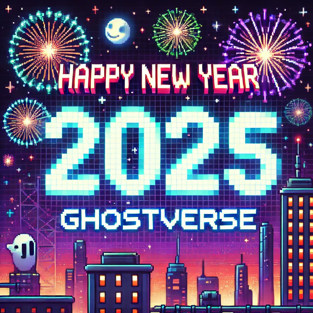 GhostVerseOrg's tweet photo. Happy new year 2025 @GhostVerseOrg 🎇👻 https://t.co/dn9Gj8JIKQ