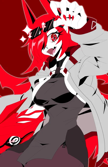 Red Devil Jester~belated birthday gift for  and their love for red~#oc #originalcharacter 