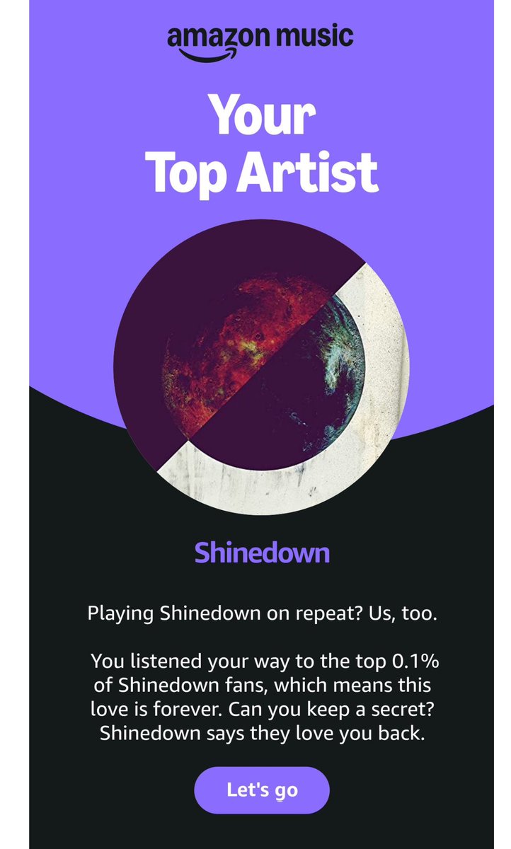mt65drexel's tweet photo. @Shinedown .1 percent.  Not too shabby! https://t.co/UEvQqjYher