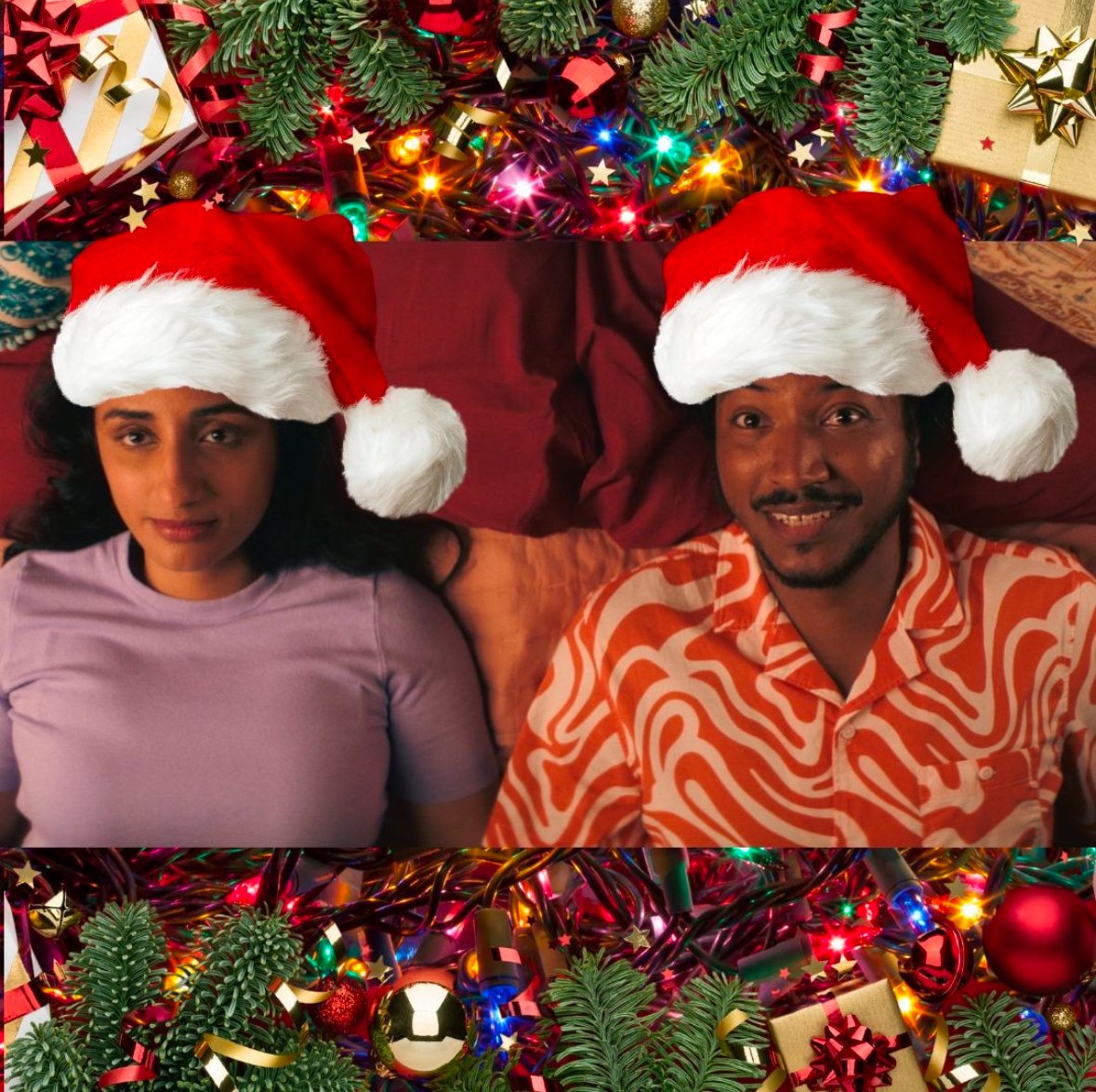 advancedchemmov's tweet photo. Happy holidays from Samba Claus! See how Advanced his... Chemistry is with... um, Kiran Claus?  #ShareAndReviewAsACrew https://t.co/lwQMJ88GRe 
#AdvancedChemistryMovie
#romcom #comedy #SexySexyScience https://t.co/Oz4KjdVdPz