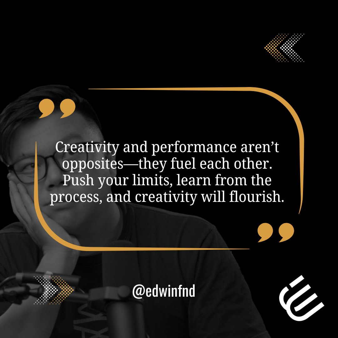 EdwinFnd's tweet photo. Make your creativity and performance become your leverage. Push your boundaries and things will come into fruition. #success https://t.co/JnxuIQRmkN