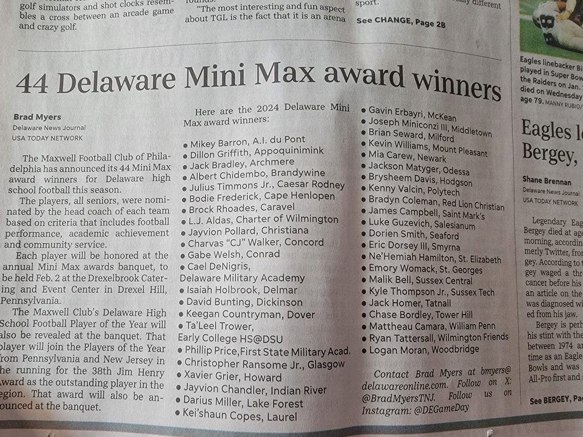 Beyond thankful to be recognized as a top player in Delaware by winning the mini max award as well as the Diaa award! What a great way to end the senior year thank you to everyone who helped me along the way. <a href="/CoachDev12/">Steve Devlin</a> <a href="/Coach_Endy/">Jeff Endy</a>