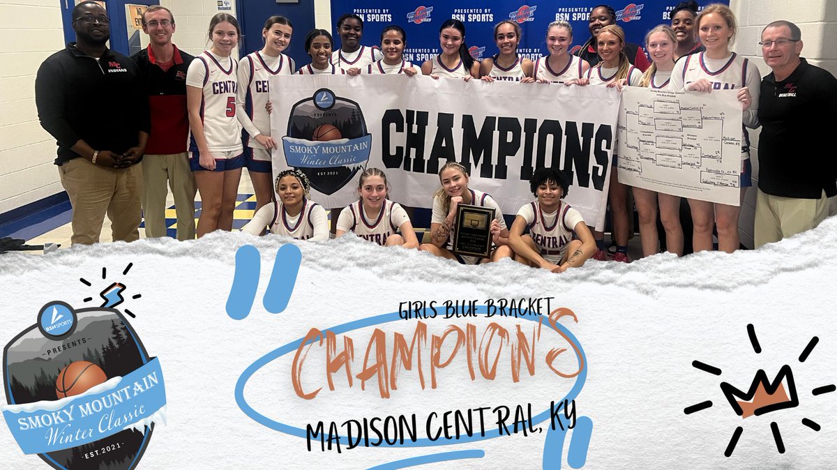 GIRLS BLUE BRACKET
CHAMPIONS

Madison Central, KY
<a href="/LadyIndiansMCHS/">MCHS Lady Indians 🏀</a>