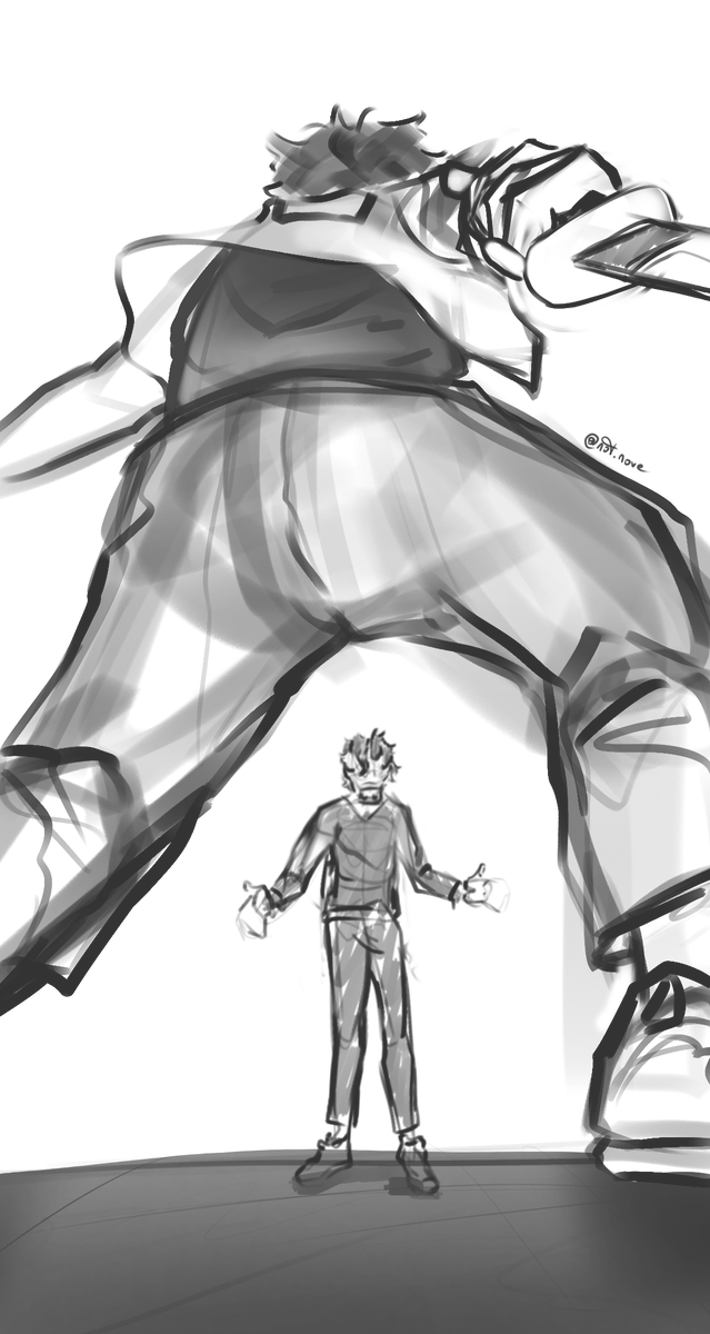 not_nove's tweet photo. WIP of Midoria (with a sword cause fuck yeah) vs Shigaraki ( •̀ ω •́ )✧
Ofc it's a scene from the lovely fanfiction "more than you hoped to be" B) https://t.co/2lYX2JrdCg