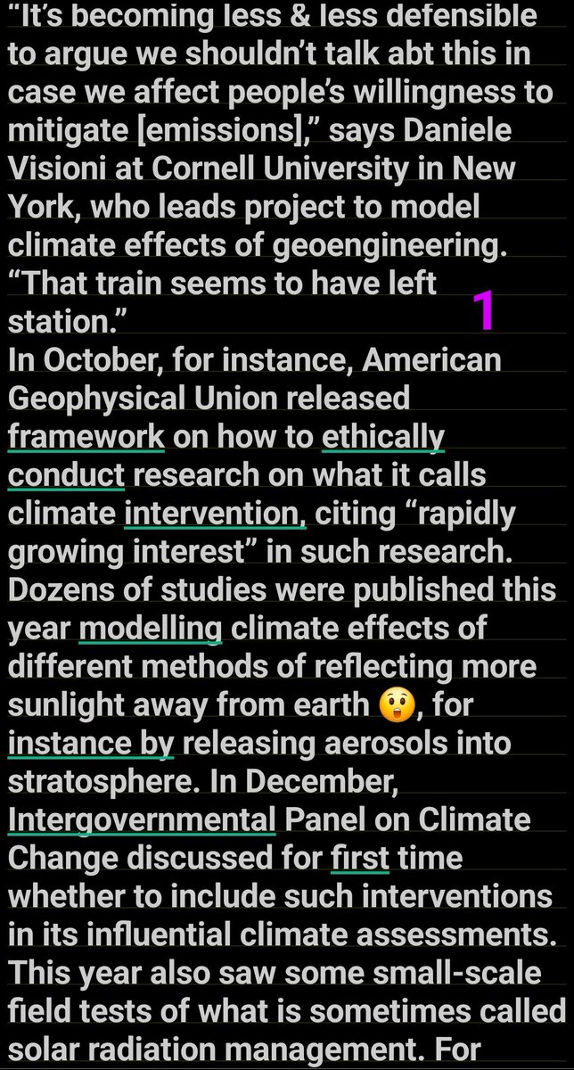 DivanaAyhea's tweet image. Observer
[Such #tests have long been #controversial. #Opponents of research on #geoengineering – see it as #hubristic #distraction frm presing eforts to slash greenhouse gas emissions, &amp;amp; fear...
newscientist.com/article/246069… ~IJ]