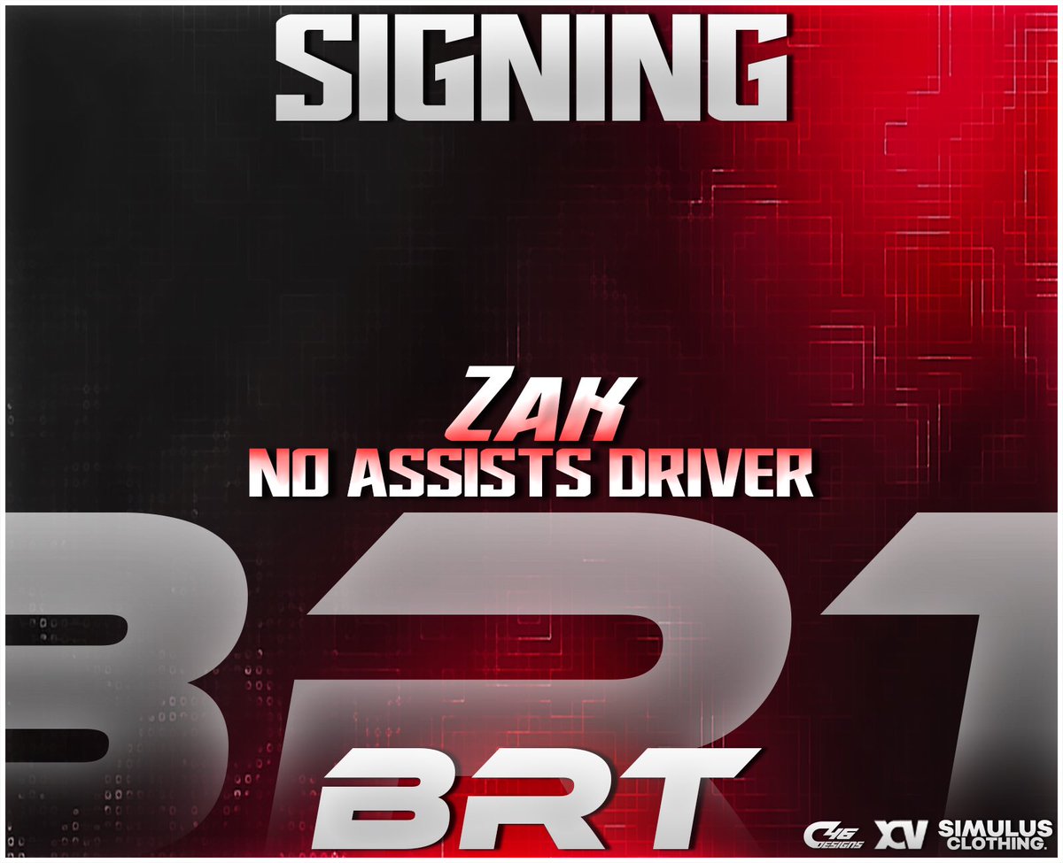 BungaBungaF1's tweet photo. No Assist Signing | @ZakStylxr ✍️

Another big no assist driver that joins the team! After venturing to other teams he’s decided to settle with us. A signing that’s been in the works for a while and we can’t wait to see how he gets on in the biggest tourneys with our help ❤️ https://t.co/W4RDlHY1O8