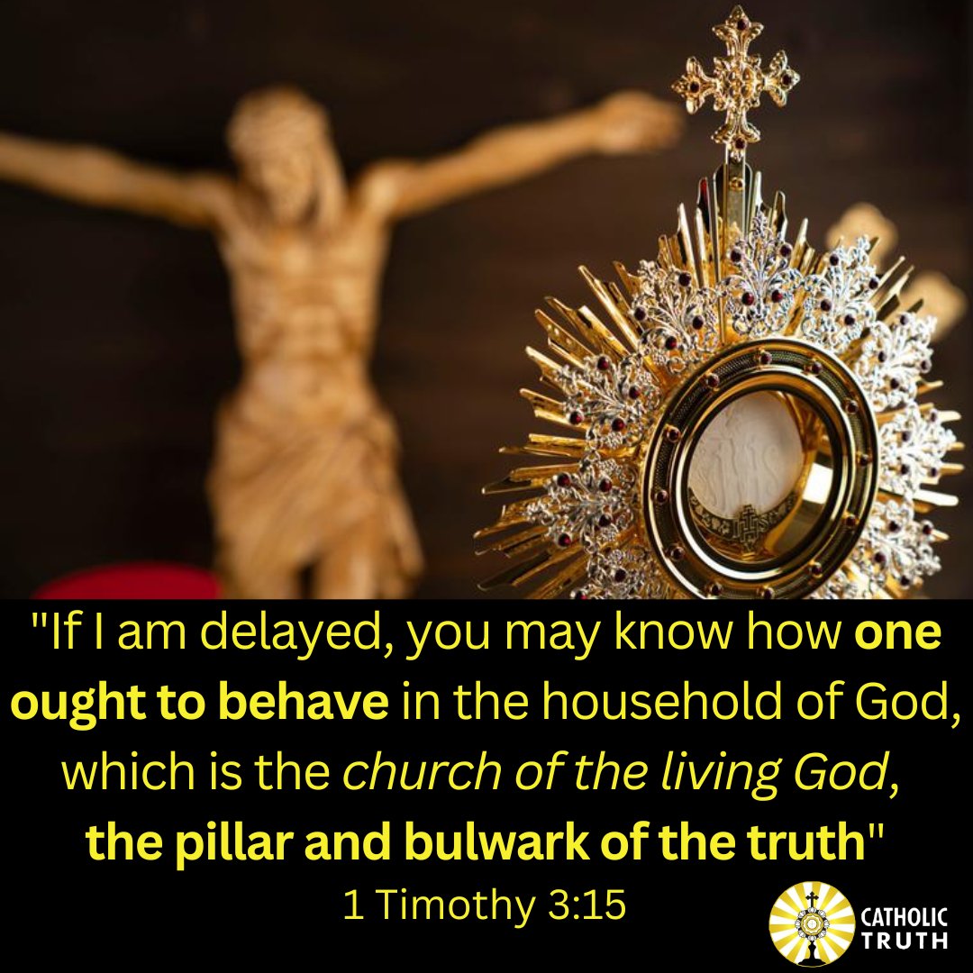 CatholicTruth7's tweet photo. Jesus clearly had a plan for His Church and how We are to behave! His Church, the Catholic(Universal) Christian Church is the pillar and bulwark of the truth.
#ThisRock #PetertheRock #CAtholic #Catholictruth #Christianmemes #love #instagood #photooftheday https://t.co/f8lKyvV5t6