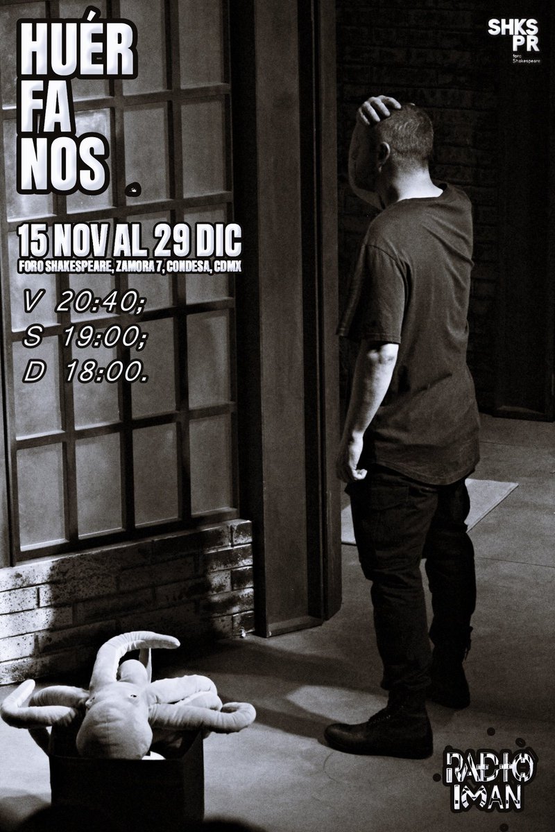 Huérfanos.      Últimas funciones. Hoy 19: HRS.
<a href="/ForoShakespeare/">Foro Shakespeare</a>
La historia de Hanna y Danny, una pareja feliz que celebra la noticia de su embarazo se ve  interrumpida cuando Leo, el hermano de Hanna, llega cubierto de sangre, pero la narrativa de Leo es muy inconsistente.