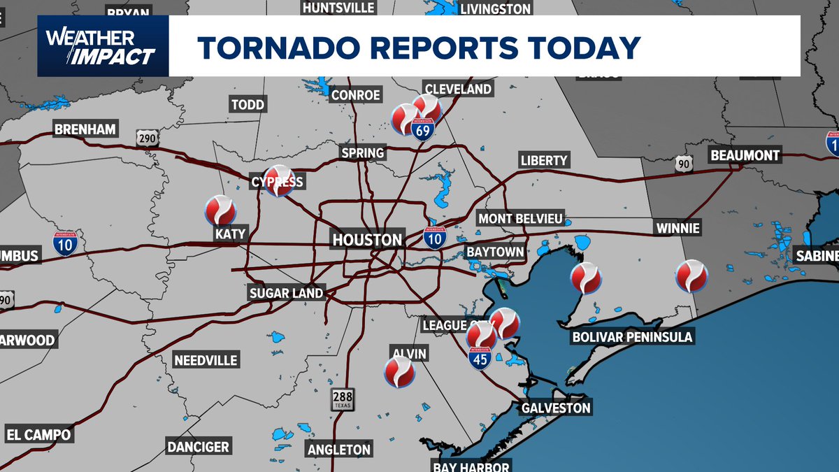pcavlin's tweet photo. 18 tornado warnings across 3 days this week and 9 tornado reports from today alone....

Quite the ending to 2024 across SE Texas.
#khou11 #Texas #TXwx #Houston #HTX @KHOU https://t.co/JQBpz18EMi