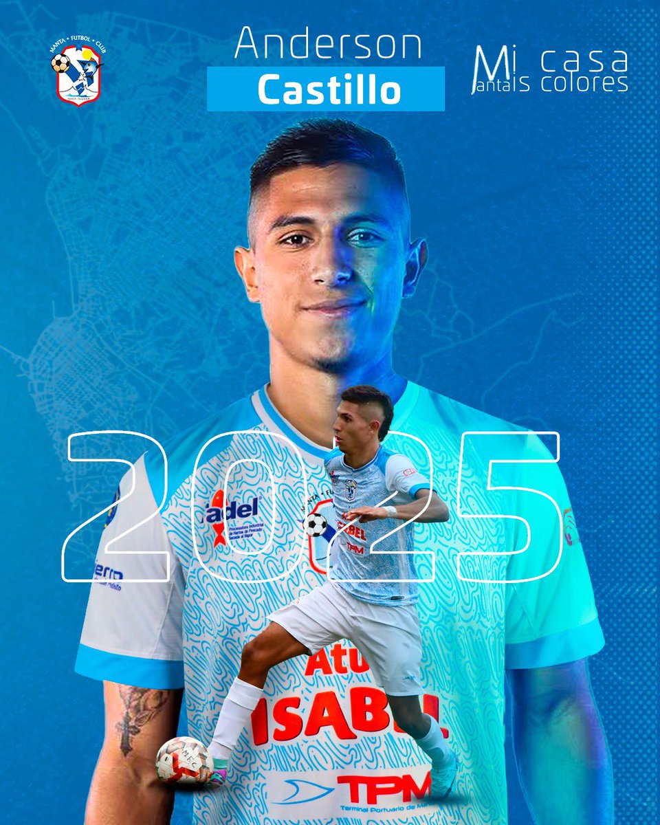 MantaFutbolClub's tweet image. ¡Bienvenido el talento joven!😎

Anderson Castillo se pondrá la #CelesteYBlanco en 2025 🐟 El extremo🇪🇨 de 20 años llega procedente del Independiente Jrs 🔜

#SigamosCreyendo
#MiCasaMisColores
#MantensesComoTú