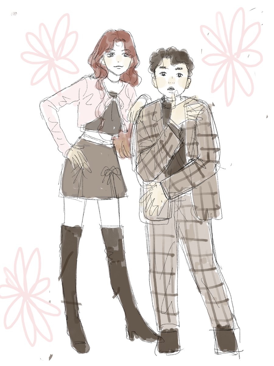 11巻表紙のラフです💐
クリスとりりかは今巻1回も出てこないのにこのコンセプトで描きたくて私がゴリ押しました