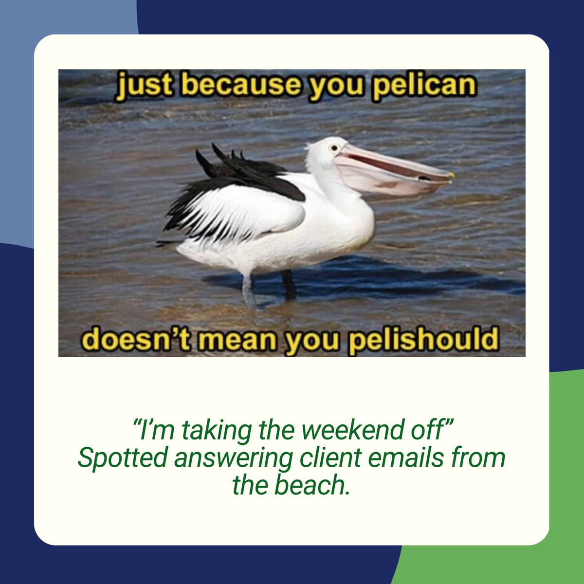 ideafinancial's tweet image. "Just five more minutes..." ⏳ The hustle never stops, but a little humor keeps us going. 😅 Here’s to the quirks that make business ownership unforgettable! 💼 #BusinessHumor #EntrepreneurLife #IdeaFinancial