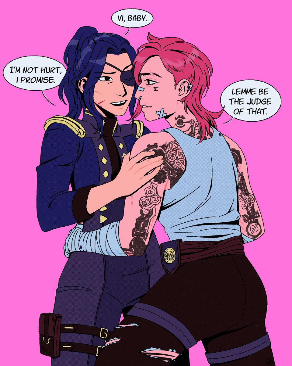 vi checking on her sheriff after office hours

#caitvi #arcane