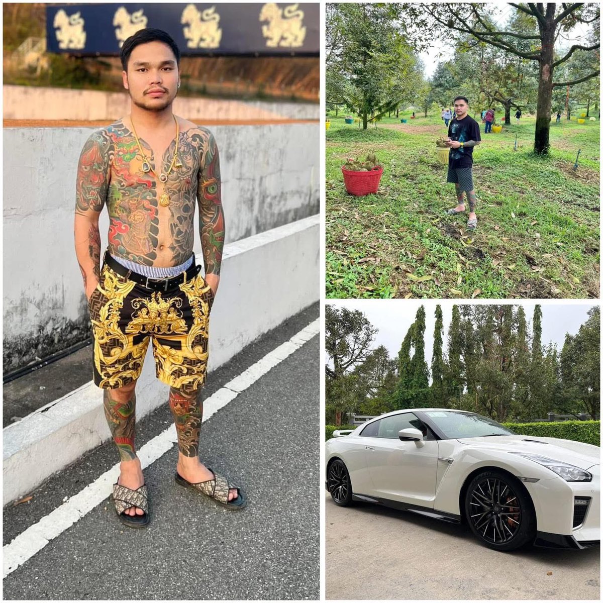RedSkullxxx's tweet photo. เศรษฐีสวนทุเรียนระดับเกือบพันล้าน มีรถสปอร์ตหรูคันละหลายสิบล้านหลายคัน มีสวนทุเรียนนับร้อยนับพันไร่ แต่งแบรนด์เนมทั้งตัว รวยจริง ไม่พูดเยอะ ต้องปุ๋ยสูตร888 https://t.co/2bbakoH6Zh