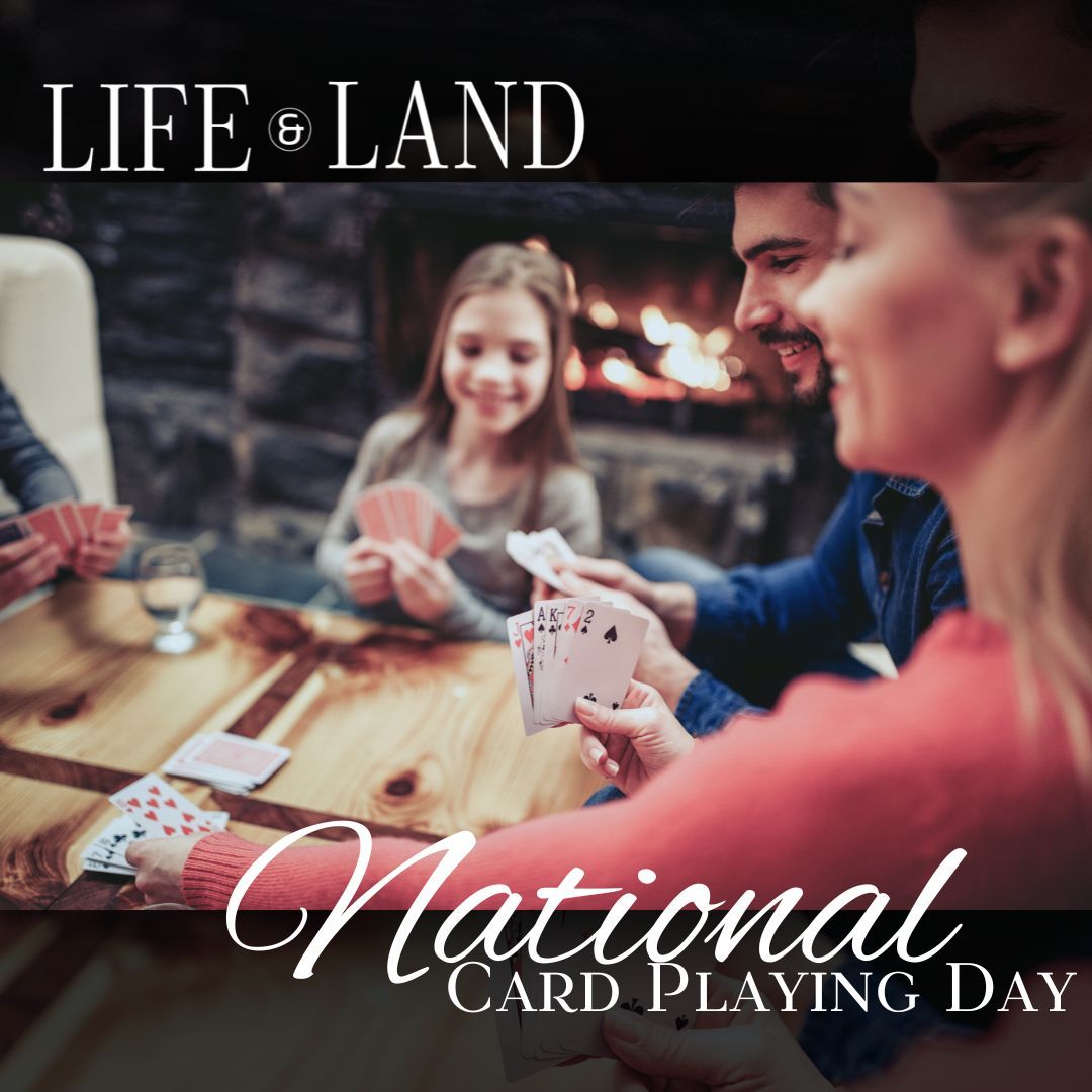 LifeandLandMag's tweet photo. This National Card Playing Day, gather the family around the table for some old-fashioned fun! 
Make memories, share laughter, and maybe even spark a little friendly rivalry. Who’s up for a game tonight?

https://t.co/d6pK7Lm2jb
#NationalCardPlayingDay #FamilyNight #LifeAndLand https://t.co/6qcoJ8VRUx