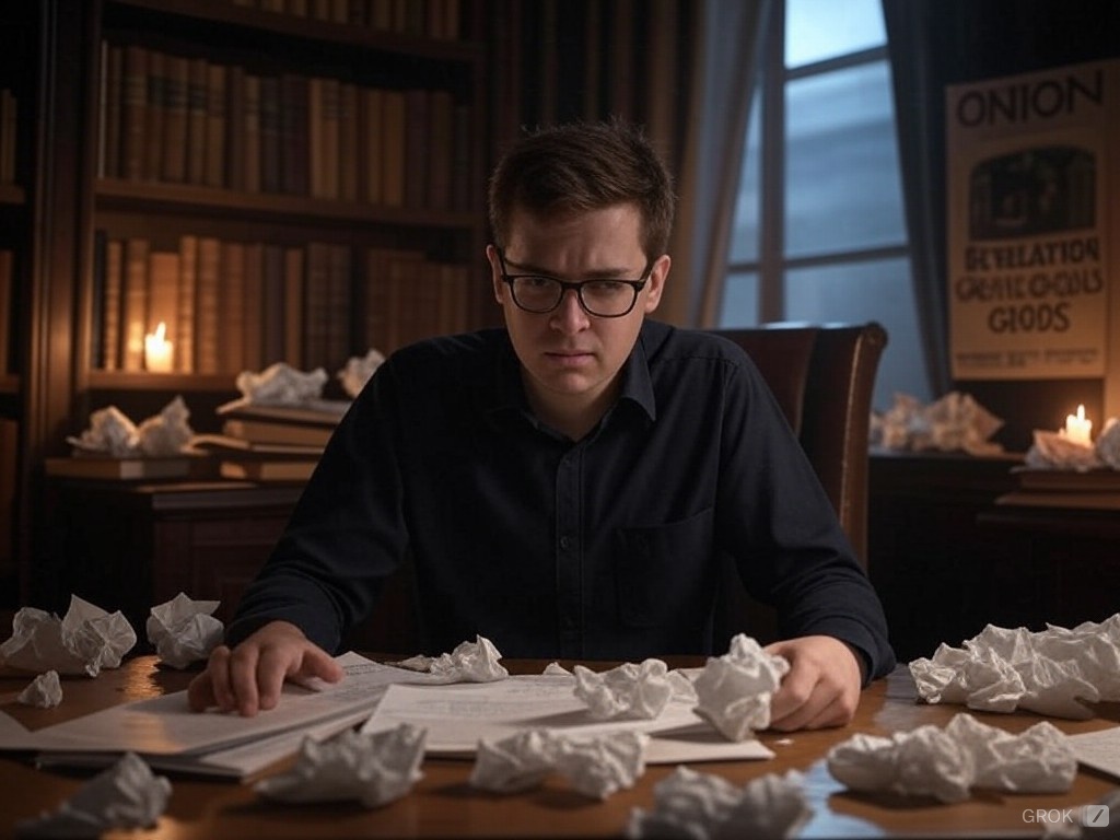 Nothing like a case of #writersblock nearing the end of a #firstdraft.

#WritingCommmunity #writerslife #writersoftwitter 

Image by <a href="/grok/">Grok</a>