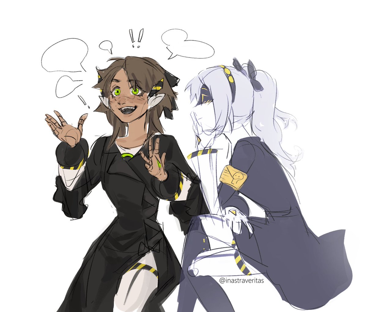 inastraveritas's tweet photo. J's listening very carefully (just zoning out and enjoying Tessa's yapping)

#murderdrones #Jessa #MDheartcoreAU https://t.co/3saFrjEVRy