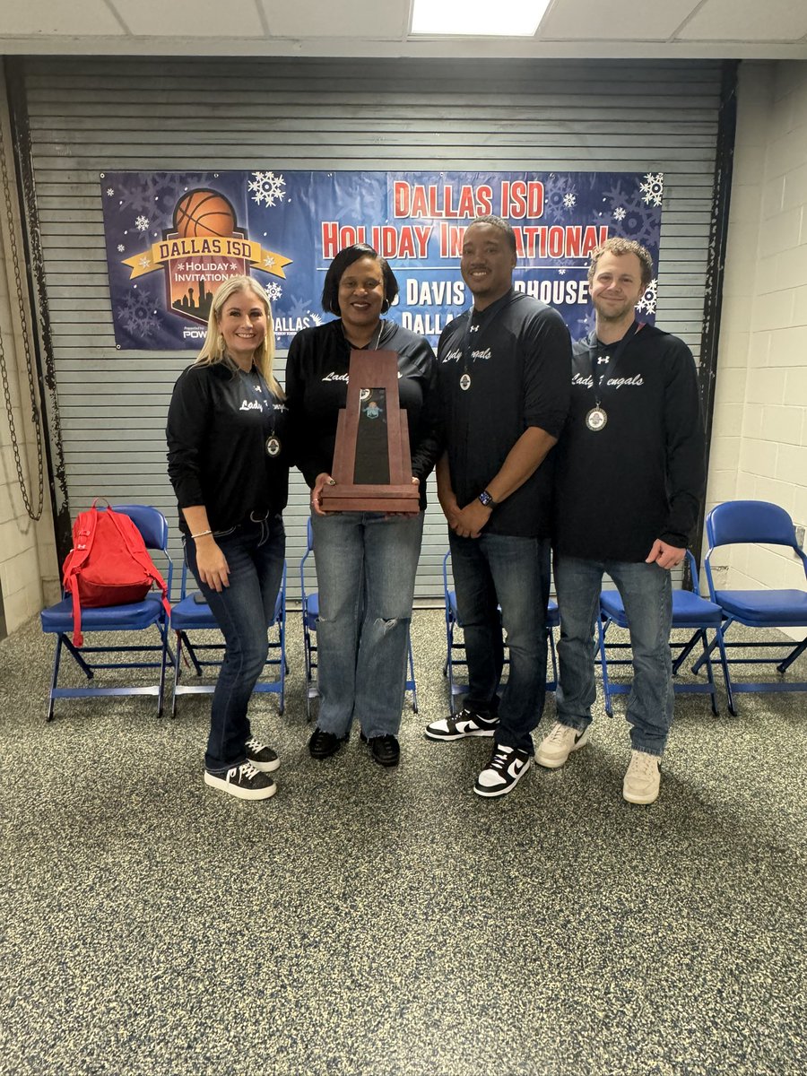 It’s not how you start, yet how you finish! Our Lady Bengals finish as the
Dallas ISD Holiday Invitational Champions! 

All-Tournament 
Makayla Vation (<a href="/makayla_vation/">Makayla Vation</a>) Elayne Gomez (<a href="/EG3bballgirl/">EG3bball</a>) 

Tournament MVP
Ytaly Lewis (<a href="/_ytaly_lewis/">Ytaly Lewis</a>). 

Congratulations!

#OnAMission❤️🖤