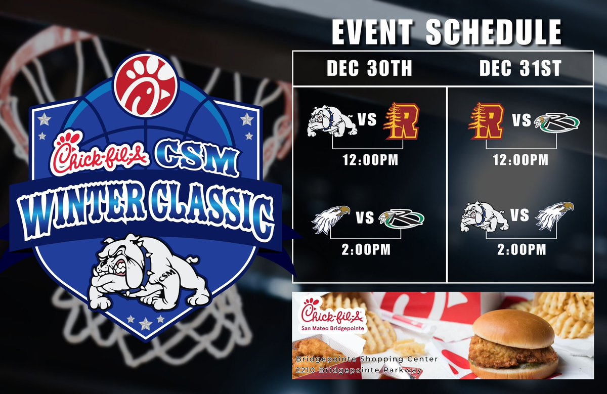 Bulldogs host Inaugural Chick-Fil-A CSM Winter Classic to ring in the New Year! Come checkout two great days of hoops on The Hill as we closeout 2024! Go Dogs!