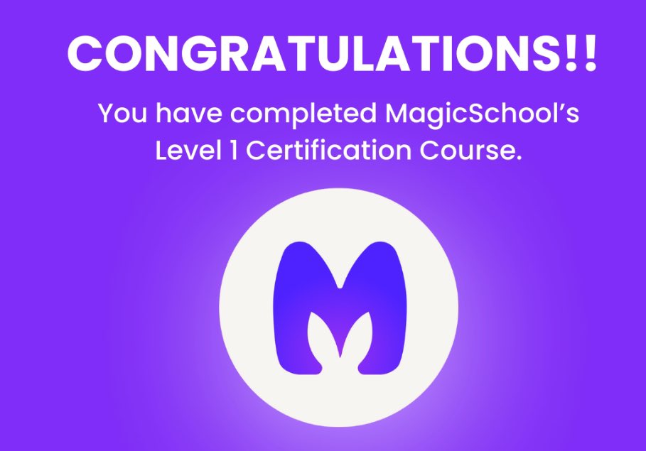 1hightechteacher M.Ed. (@1hightechteach) on Twitter photo Who else is excited about the possibilities of AI to improve teaching?! 🥳💻 <a href="/magicschoolai/">MagicSchool AI 💜 🪄✨</a> has really short and easy courses to help teachers learn how to get started. I appreciate their efforts to make learning easier for everyone ❤️ Who else is excited about the possibilities of AI to improve teaching?! 🥳💻 <a href="/magicschoolai/">MagicSchool AI 💜 🪄✨</a> has really short and easy courses to help teachers learn how to get started. I appreciate their efforts to make learning easier for everyone ❤️