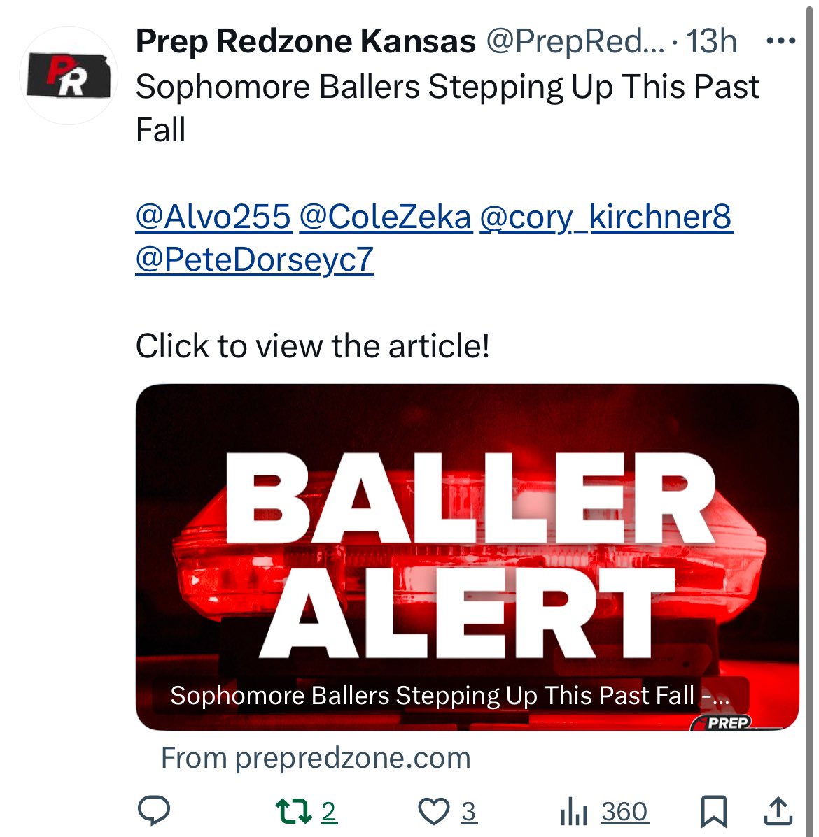 ColeZeka's tweet photo. Thank you @PrepRedzone  for the write up 
⬇️⬇️⬇️
@CoachMeeksj @WHSCrusaderFB @ExpoRecruits @FBS_Recruiting @MarketAthletes @spedbraet https://t.co/PE2mw5L073