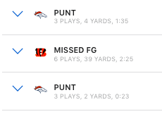 PetersenWill's tweet photo. Pathetic, pathetic, pathetic offense in overtime. 

I've gone from sick to angry. If it was going to be this bad in OT, just go for two. Pitiful. #BroncosCountry https://t.co/MadZslw18m