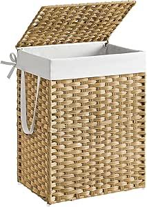 trudday's tweet image. buff.ly/3DxAgrg #SONGMICS #LaundryHamper with Lid, 23.8 Gallon (90 L) Synthetic #Rattan #ClothesBasket #LaundryBasket with Lid and Handles, Foldable, Removable Liner #decorativebasket #loundrybasket #amazon #amazonaffiliate