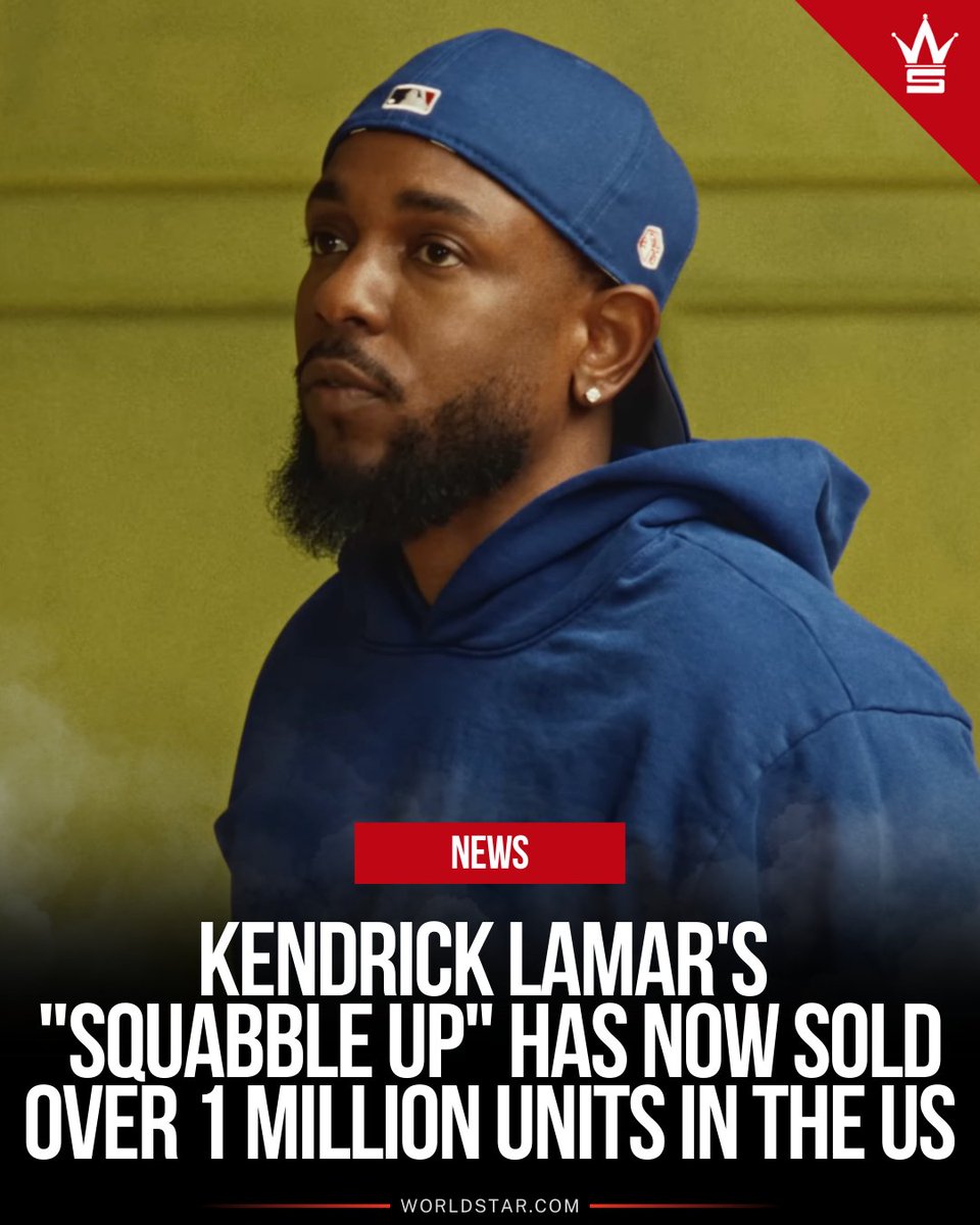 #KendrickLamar's "squabble up" has officially sold over 1 million units in the US! 🔥🎶