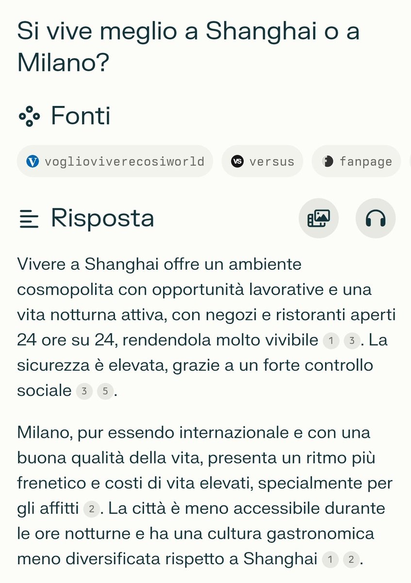 SweetsAtomic's tweet photo. @michele_geraci Si vive meglio a Shanghai o a Milano?
[Perplexity risponde così] https://t.co/MFqE7lDvKw