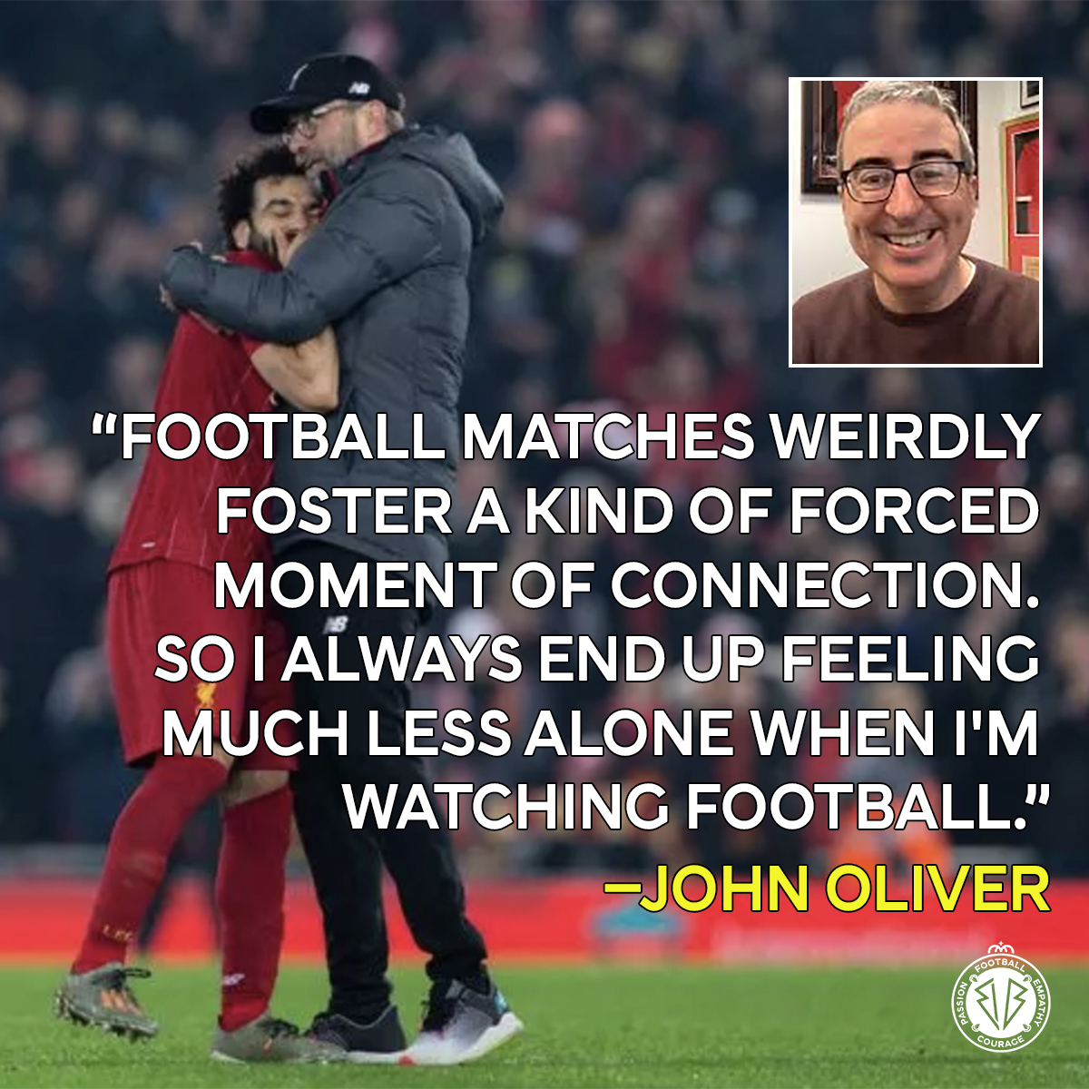 MenInBlazers's tweet photo. What football means to John Oliver 🫶 https://t.co/TaQb98ejEX
