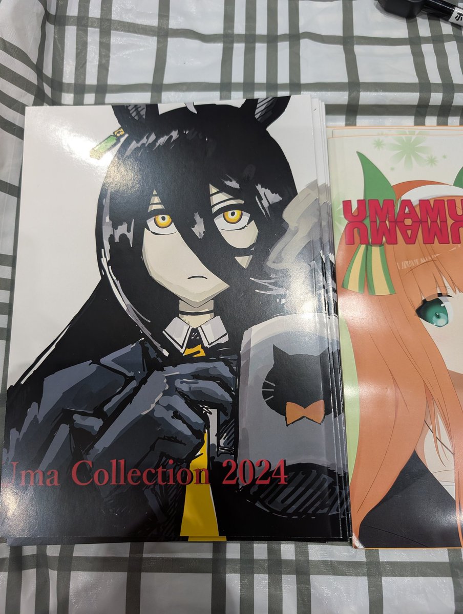 tsukineko495's tweet photo. 設営完了致しました！
今回は新刊含め2冊ウマ娘イラスト本を販売いたします！
場所は『西け51a』になります!!
#C105
#ウマ娘 https://t.co/cKaqeTjLwF