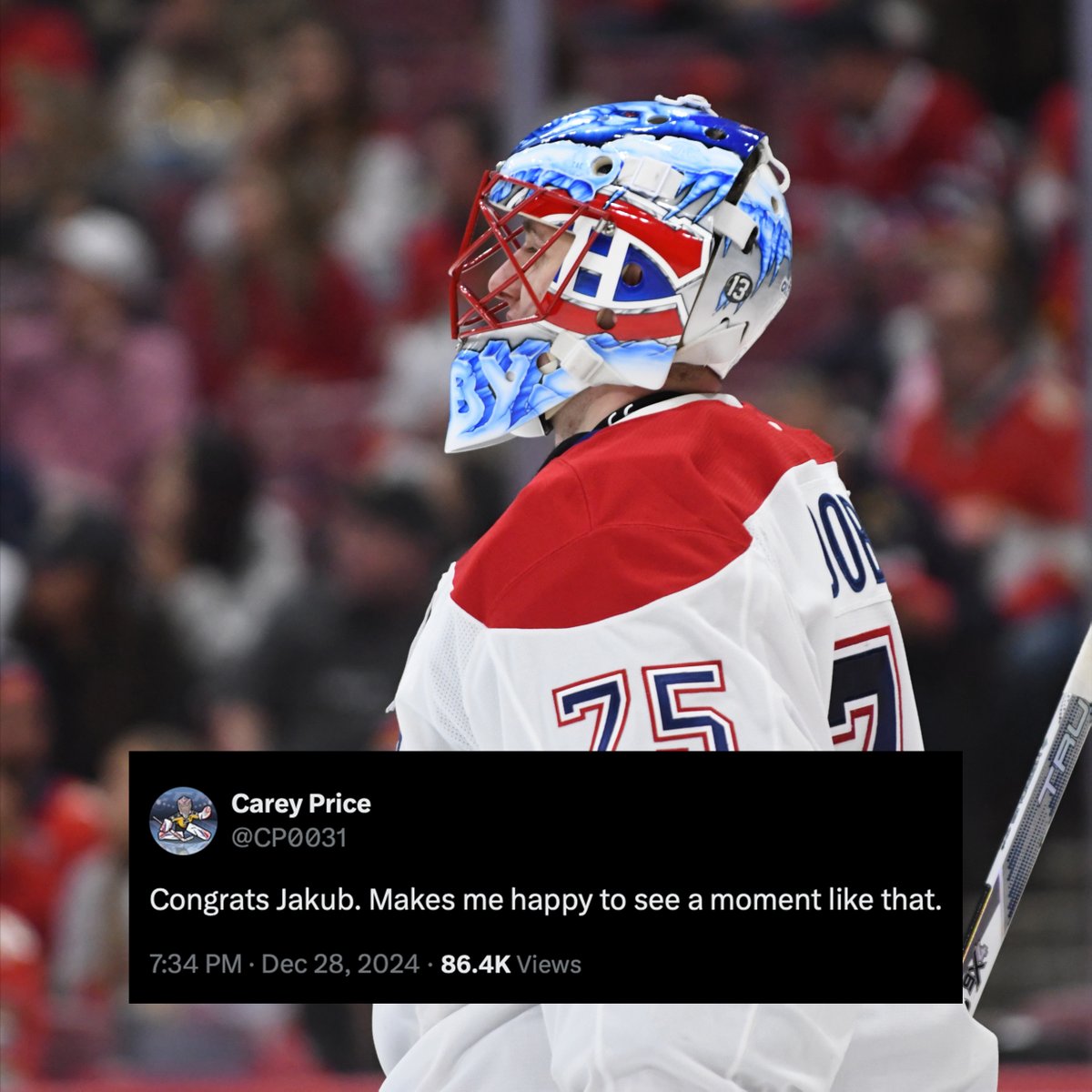 CanadiensMTL's tweet photo. Imaginez recevoir ce message de Carey Price 

Message from the 🐐

#GoHabsGo | @CP0031 https://t.co/a8dkjNLRdQ