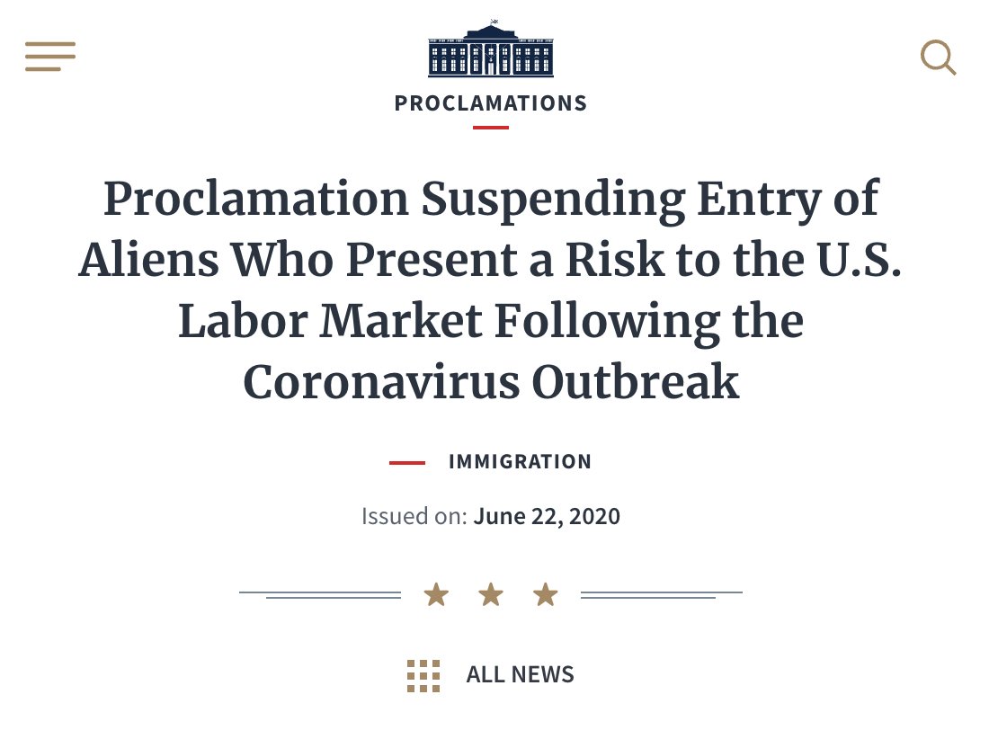 Today, defending Musk, Trump claimed he "always" has supported H1B Visas. But on June 22, 2020, Trump issued an executive action suspending H1B Visas because he said the program was taking jobs from American workers