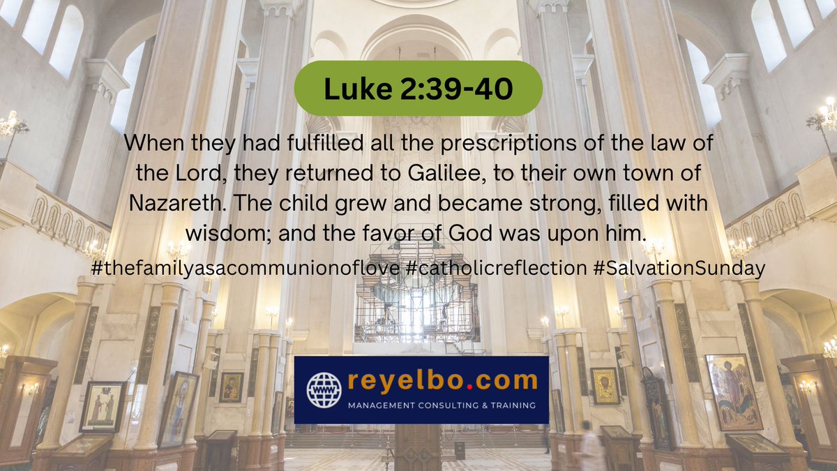 Rey_Elbo's tweet image. Dec 29, 2024 #SalvationSunday
#thefamilyasacommunionoflove #catholicreflection