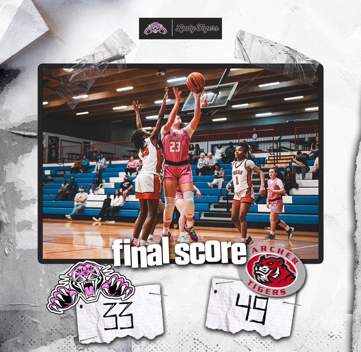 🐅🏀

Final from Daytona Beach. Battled hard until the end against a very tough and highly rated Archer team (GA). Context for those at home, enrollment at Archer is 3,314. Proud of our squad!

Up next, third place game Monday at 3pm!