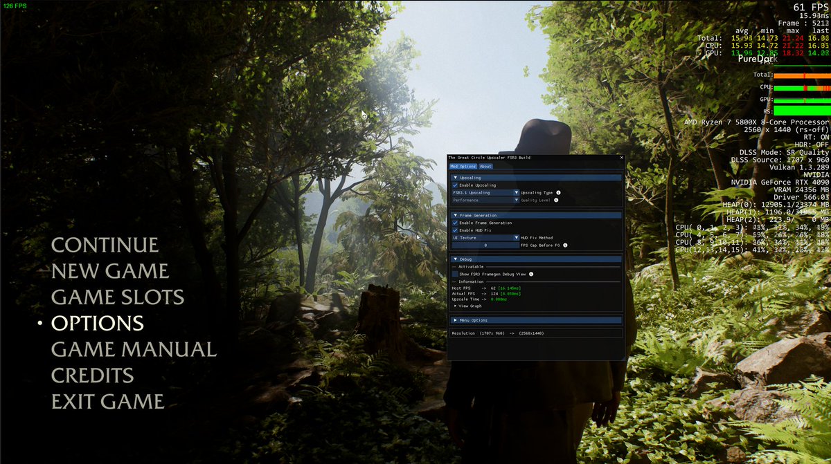 Fuujiii_'s tweet photo. @LupintheI and to no one's surprise Puredark(modder) already implemented the FSR 3.1 and FSRFG https://t.co/hyWJin5Tl6