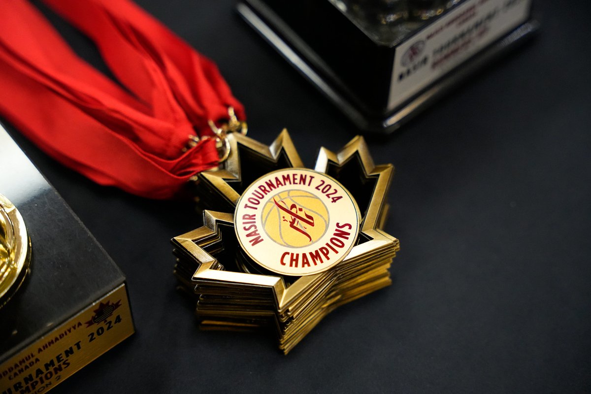 AMYASports's tweet image. Trophies and medals to be given to the winners of the 𝗡𝗔𝗦𝗜𝗥 𝗧𝗢𝗨𝗥𝗡𝗔𝗠𝗘𝗡𝗧

Nasir Tournament is being held at Tahir Hall, Vaughan from December 27-29, 2024 featuring teams from Regional chapters of Ahmadiyya Muslim Youth Association Canada

#Basketball #NasirTournament
