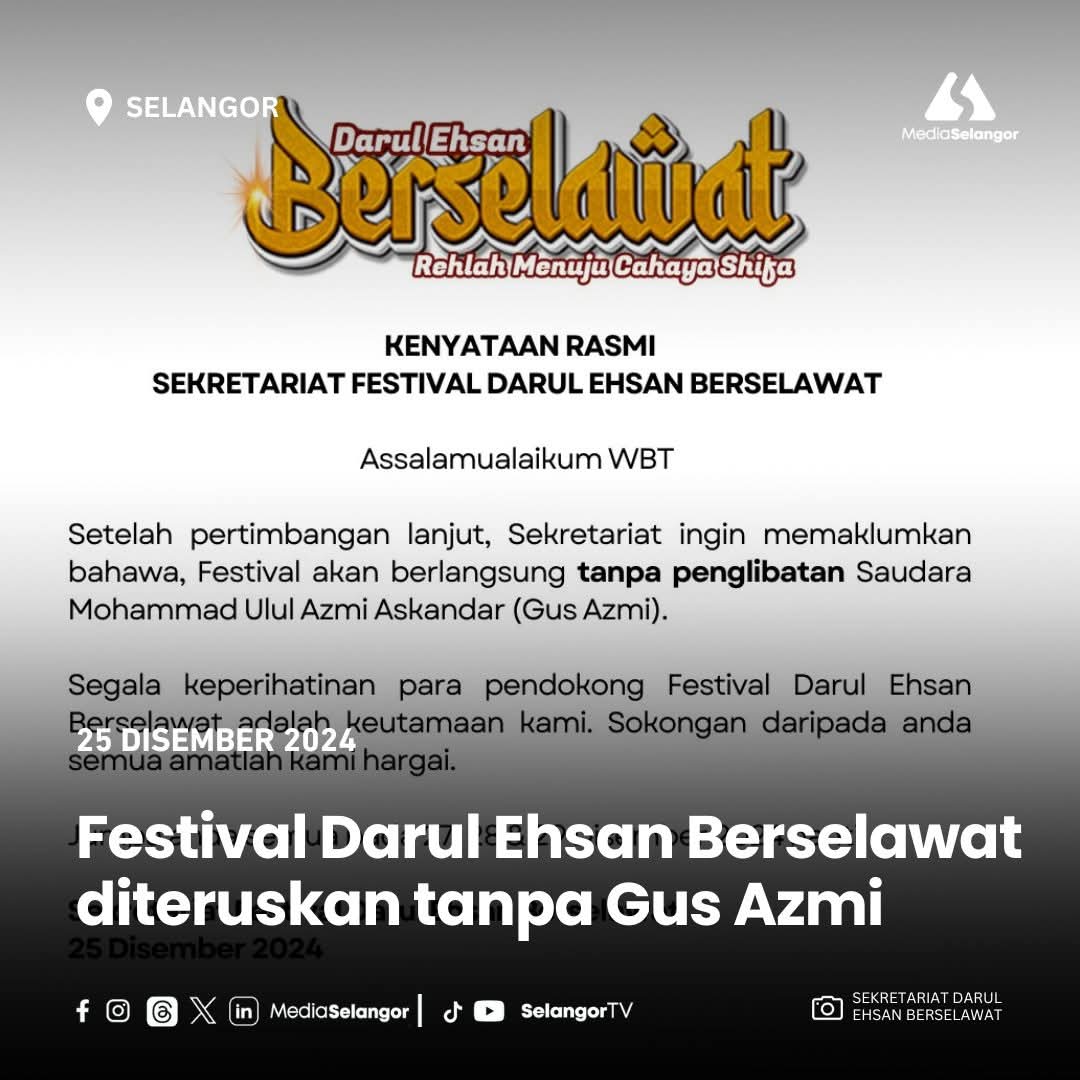 ZacZakirin13's tweet photo. Aik, kata Gus Azmi tak akan terlibat dlm Majlis Selawat Selangor, tp kenapa malam tadi MB Selangor siap iring Gus Azmi? Dan kenapa Gus Azmi masih diberikan mic dan berada diatas pentas?

MB Selangor atau penganjur yg cuba tipu rakyat ni? Bodoh. https://t.co/HgZ7vxBORe