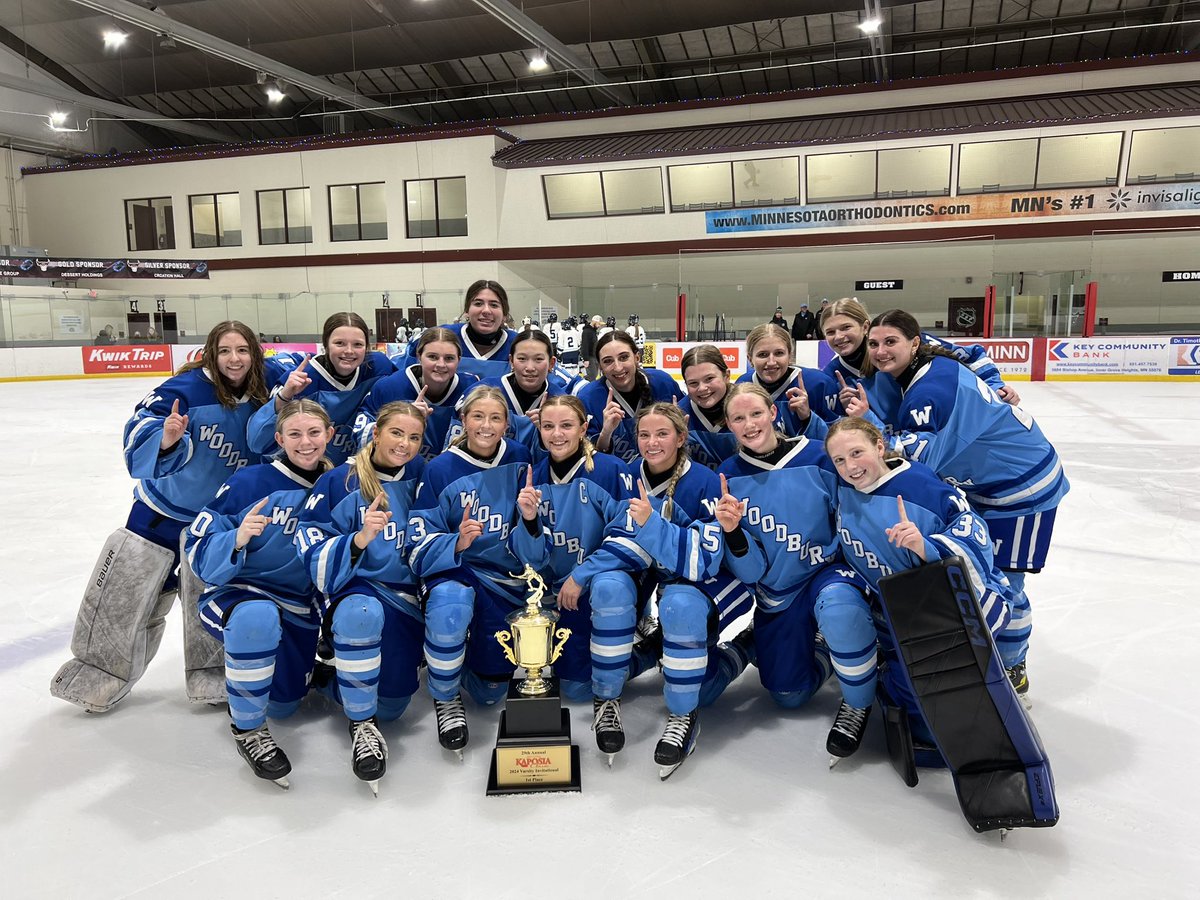Girls Hockey wins the Kaposia Classic 6-2 over Roseville and remains the only undefeated team in Girls Hockey!!!