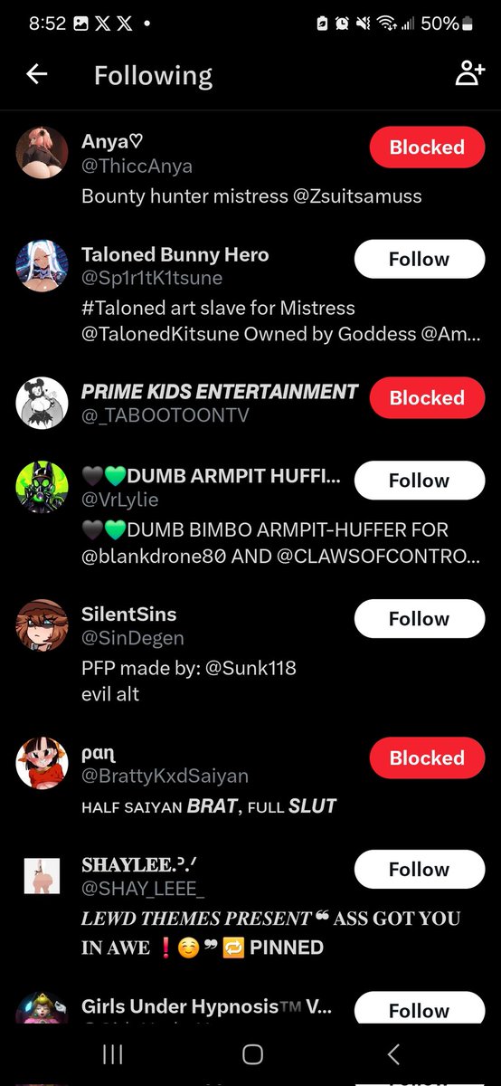 Boy, when you say toxic you really mean it. First fucking account I saw they were following was an Anya account.