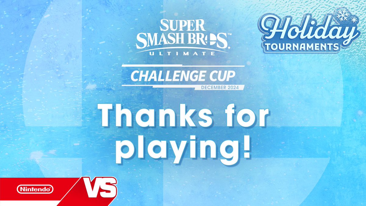 NintendoVS's tweet image. KO! The NintendoVS Challenge Cup December 2024 tournament has ended.
Congrats to the winners and thanks for playing!