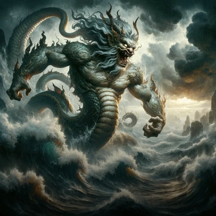 _thedragonsage_'s tweet image. With Aries and Gonggong, 

Gonggong&apos;s myth shows him as a 🐲 with a copper human head, iron forehead, and red hair. 

He is a Chinese water God who is often responsible for floods/disasters. This speaks to Aries having come out of Pisces... 

#astrology #dwarfplanets 
1/