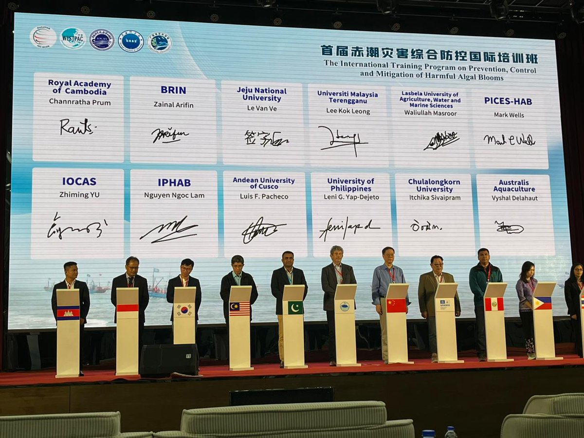 CdcpcO's tweet photo. Científicos del IMARPE y de la Universidad Andina del Cusco, participaron en el programa de capacitación sobre prevención, control y mitigación de algas nocivas en Guangxi, China, del 1 al 12 de Diciembre. https://t.co/jt0waetEQ6