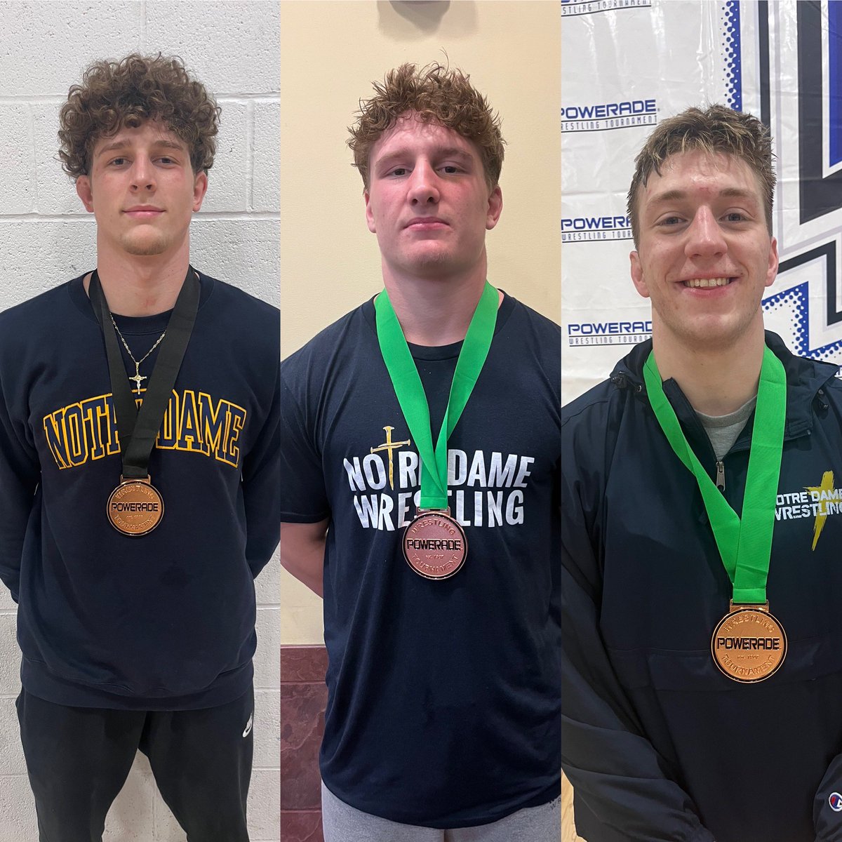 NDGPwrestle's tweet photo. 🔵🟡Congrats to Powerade medalists.
Dom Sumpolec 5th
Keegan Ramsay 7th
Connor Smalley 8th https://t.co/sUohanw0NA