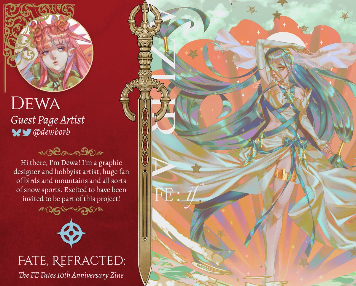 Fate, Refracted @ CREATION PERIOD! (@fefateszine) on Twitter photo Heads up, there's another guest artist coming at you! We'd like to introduce, <a href="/dewborb/">dewa! ✨ vgen comms closed!</a>! Dewa's favorite Fates character is Reina. Heads up, there's another guest artist coming at you! We'd like to introduce, <a href="/dewborb/">dewa! ✨ vgen comms closed!</a>! Dewa's favorite Fates character is Reina.