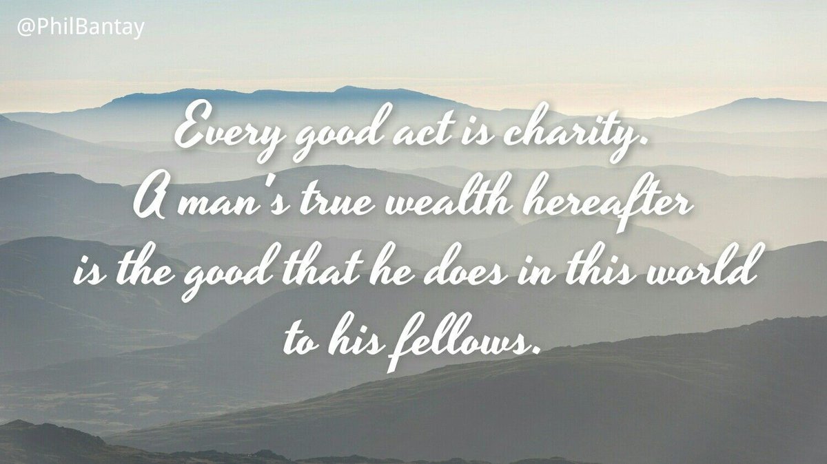 Always remember to do good unto others.