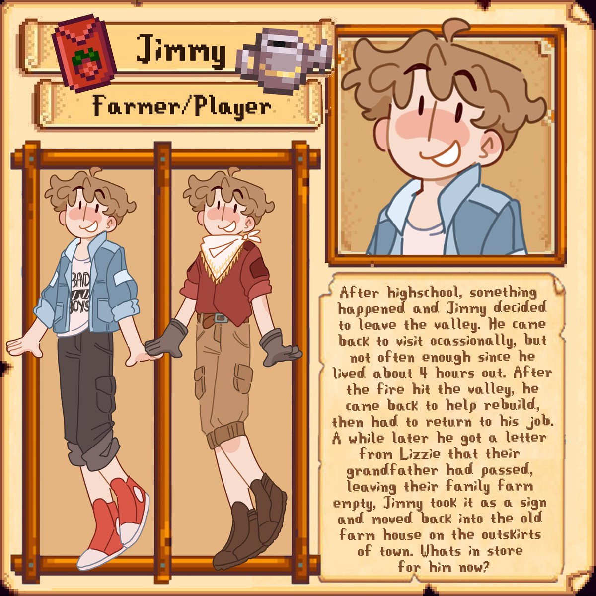 PebbLeeTea's tweet image. 4 and 5 / 18 Jimmy and Mumbo!!
I always love drawing mumbo hes actually such a delight and Jimmy is such a silly guy to design outfits for.
#lifeseries #traffictwt #mumbojumbo #solidaritygamingfanart